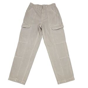 Pacsun Womens - Elastic Waist‎ Cotton Denim Utility Cargo Pants In Bone Size M